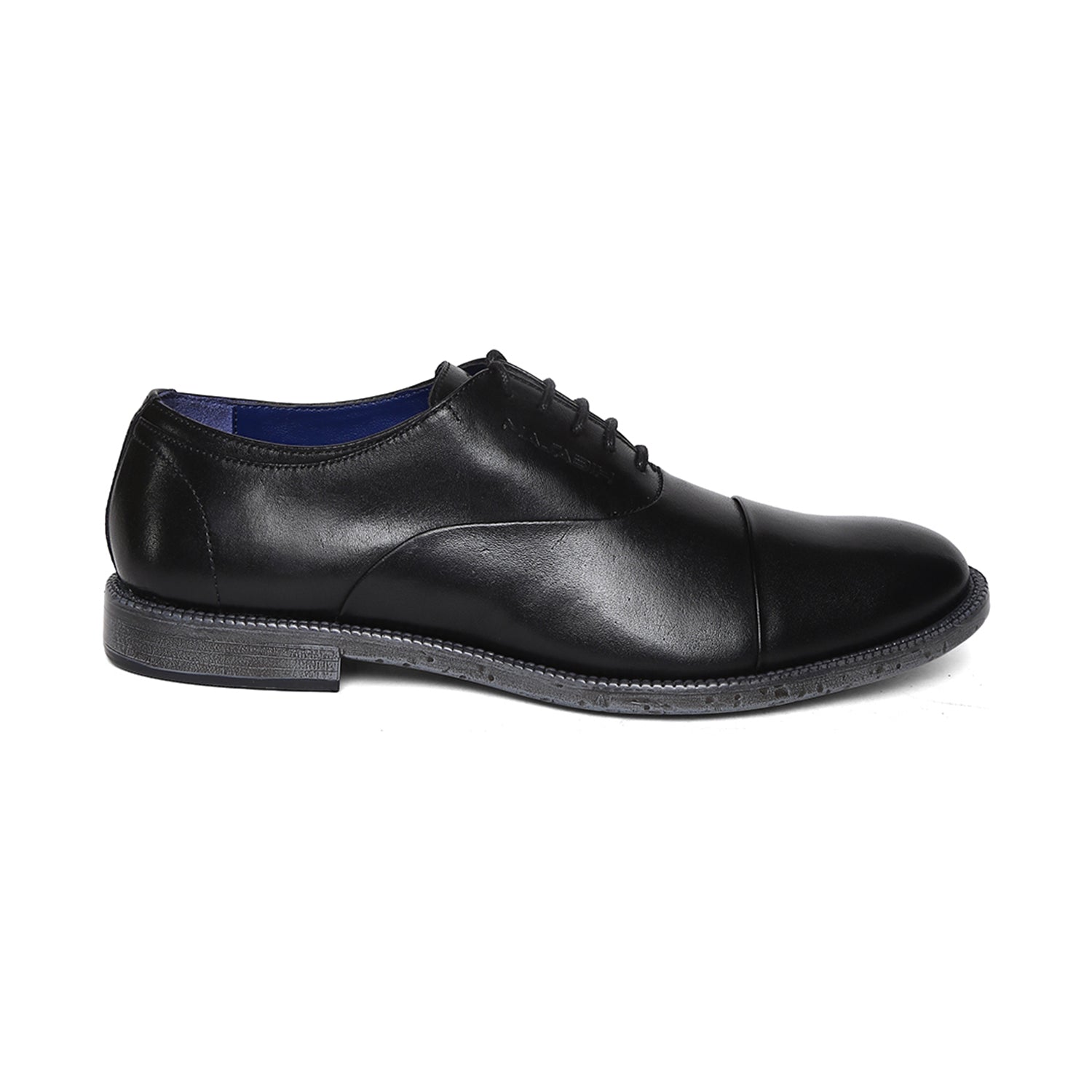 Masabih Genuine Leather Black Casual Oxford Shoes For Men
