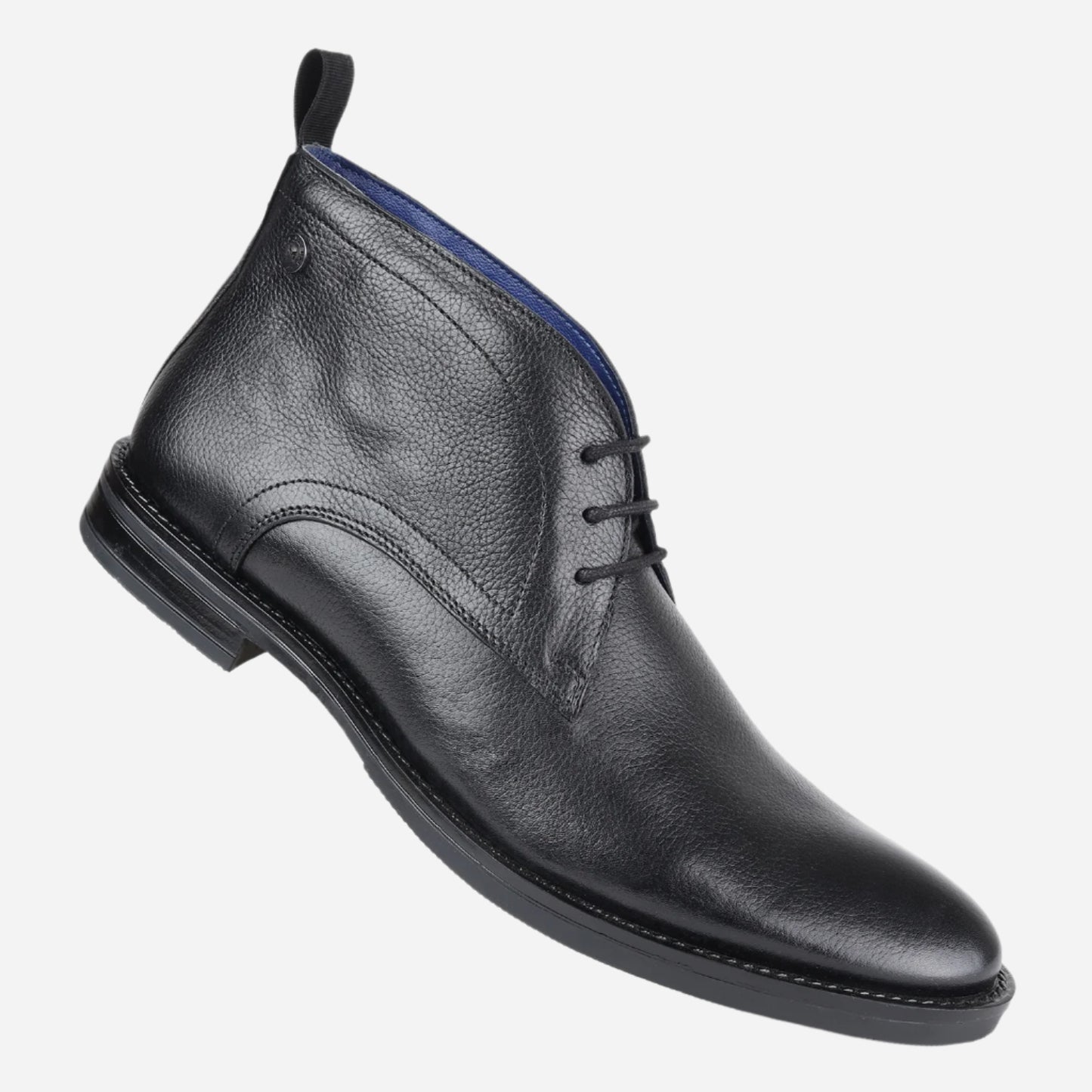 Masabih Genuine Leather Black Ankle Boots for Men