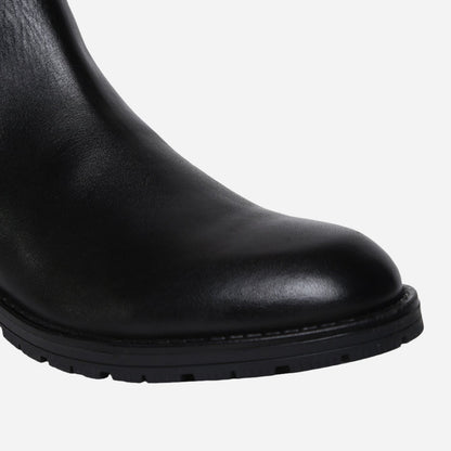 Ankle Length Genuine Leather Men Black Chelsea Boots