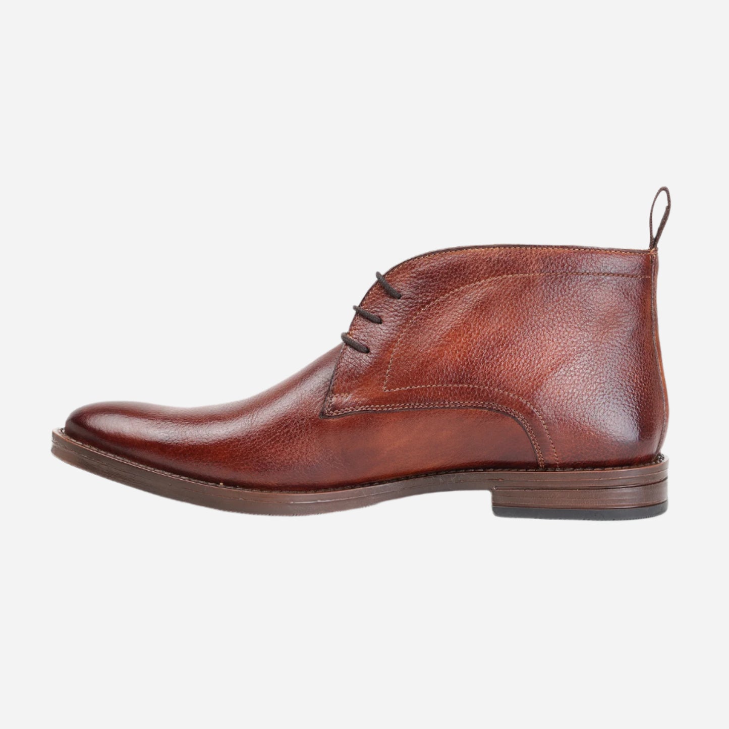 Masabih Genuine Leather Tan Ankle Boots for Men