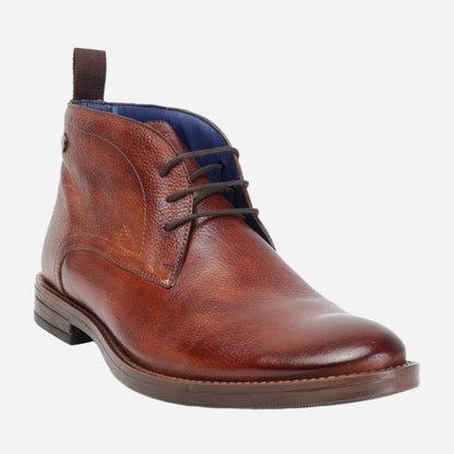 Masabih Genuine Leather Tan Ankle Boots for Men