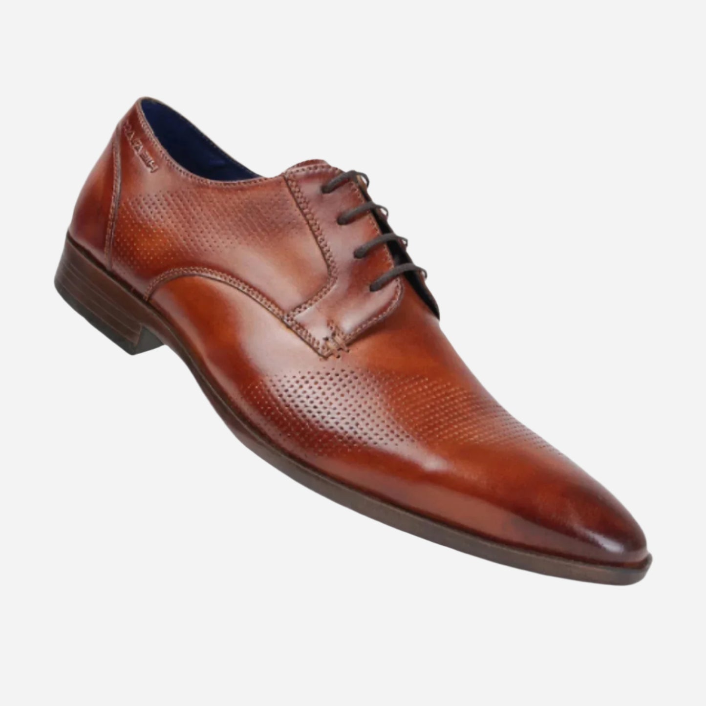 Masabih Genuine Leather Tan Casual Derby Laceup Shoes For Men