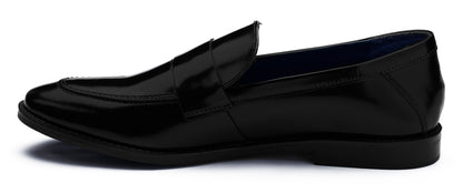 Masabih Genuine Patent Leather Black Loafer Slipon Shoes for Men