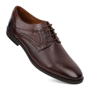 MASABIH Brown Casual Derby Shoes for Men