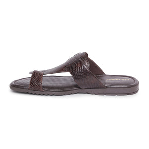 MASABIH Geniune Leather Soft SISSY Print Brown Color modern java thong sandals for Mens