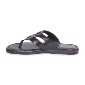 MASABIH Geniune Leather Soft Black Color modern Strap thong sandals for Mens