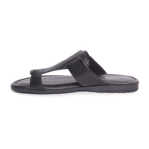 MASABIH Geniune Leather Soft SISSY Print Black Color modern java thong sandals for Mens