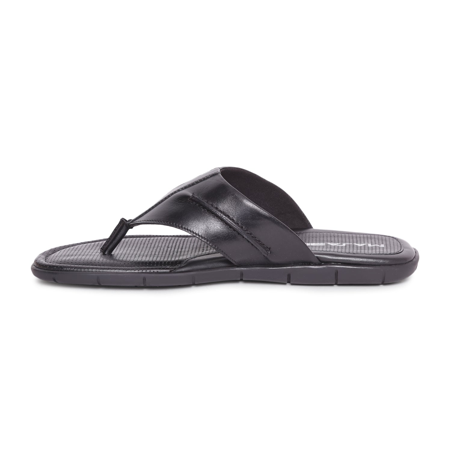 MASABIH Geniune Leather Soft Black Color modern tauro thong sandals for Mens