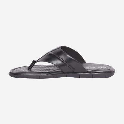 MASABIH Geniune Leather Soft Black Color modern tauro thong sandals for Mens