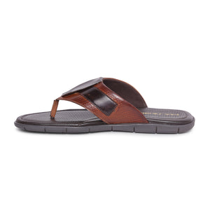 MASABIH Geniune Leather Soft Weavy Print Tan / Brown Color modern thong sandals for Mens