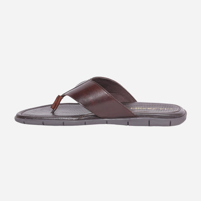 MASABIH Geniune Leather Soft Brown / Tan Color modern lace thong sandals for Mens