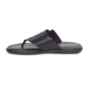 MASABIH Geniune Leather Soft Weavy Print Black / Red Color modern thong sandals for Mens