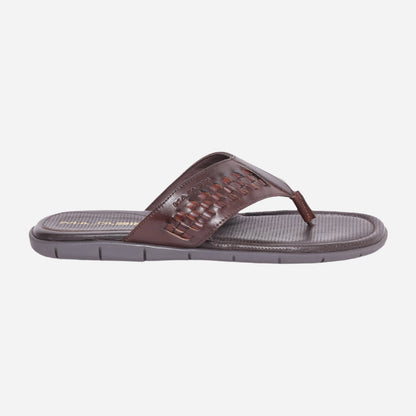 MASABIH Geniune Leather Soft Brown / Tan Color modern lace thong sandals for Mens