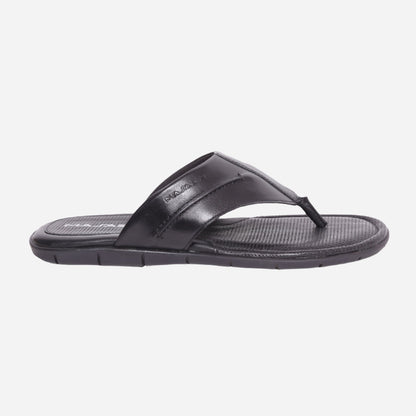 MASABIH Geniune Leather Soft Black Color modern tauro thong sandals for Mens