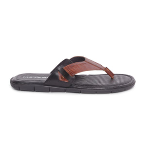 MASABIH Geniune Leather Soft SISSY Print Black / Tan Color modern tauro thong sandals for Mens