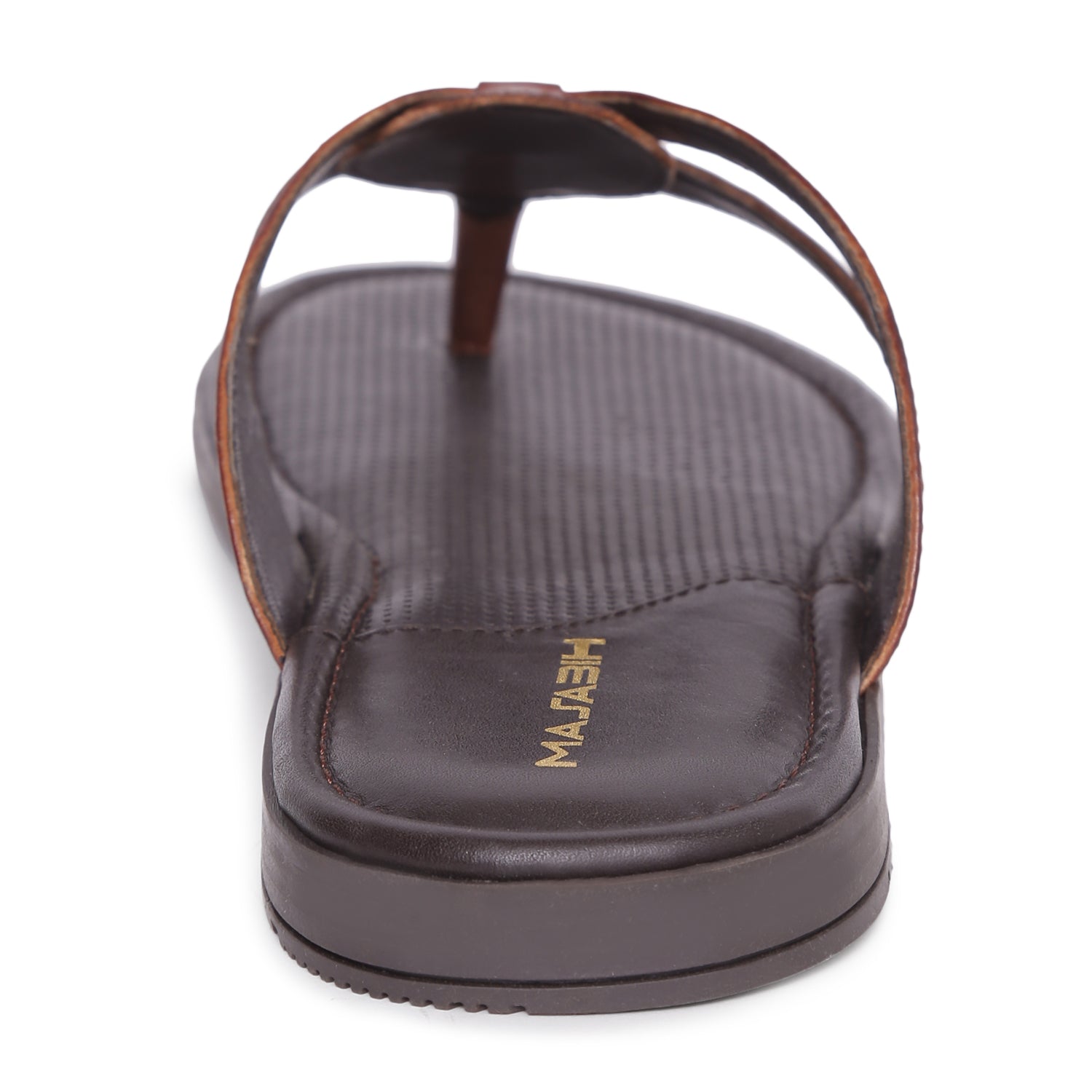 MASABIH Geniune Leather Soft Tan Color modern Strap thong sandals for Mens