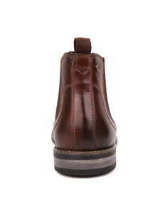 MASABIH Brown Casual Chelsea Boots for Men