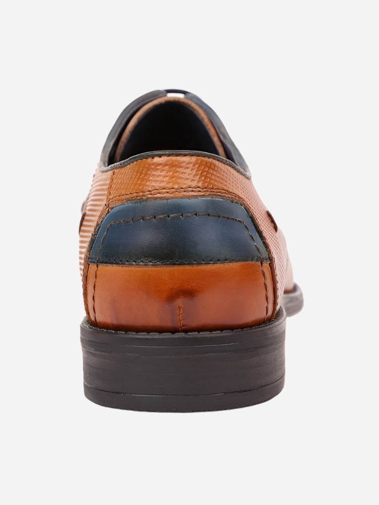 MASABIH Tan Casual Derby Shoes for Men