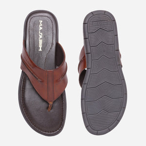 MASABIH Geniune Leather Soft Tan Color modern tauro thong sandals for Mens