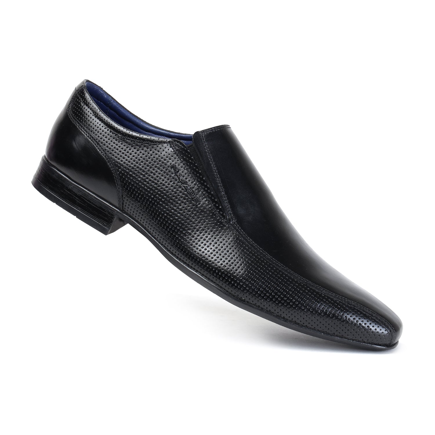 MASABIH GENUINE LEATHER BLACK CASUAL LOAFER SHOES FOR MEN