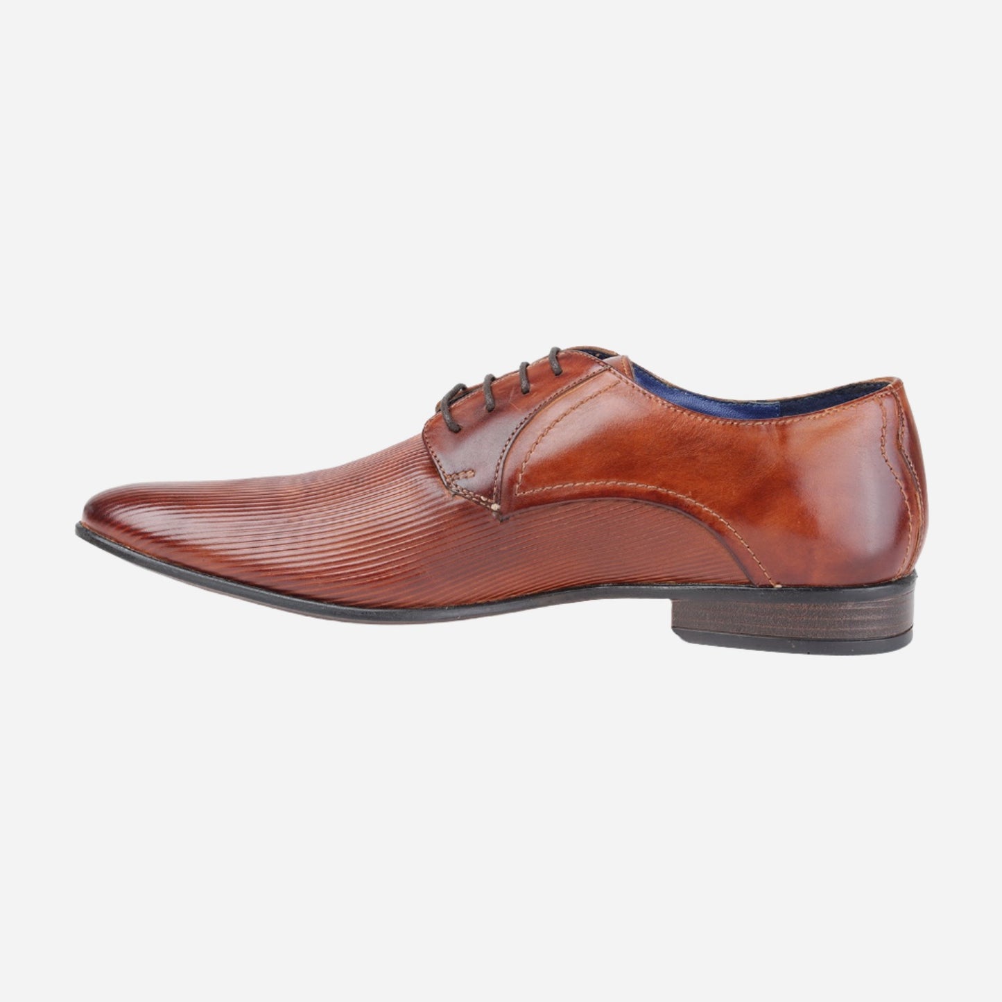 MASABIH GENUINE LEATHER DERBY LACEUP SHOES FOR MEN TAN