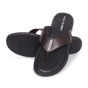 MASABIH Geniune Leather Soft SISSY Print Black / Bordo Color modern tauro thong sandals for Mens