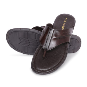 MASABIH Geniune Leather Soft Brown Color modern tauro thong sandals for Mens