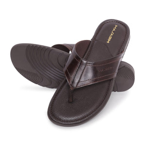 MASABIH Geniune Leather Soft Brown Color modern java thong sandals for Mens