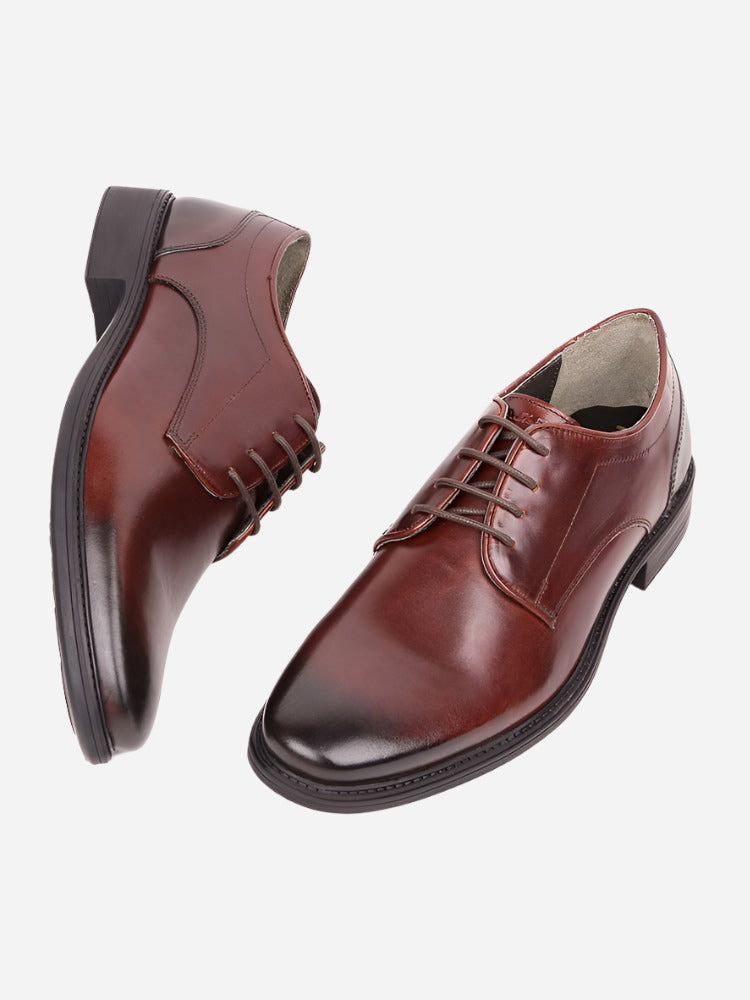 MASABIH Brown Casual Derby Shoes for Men