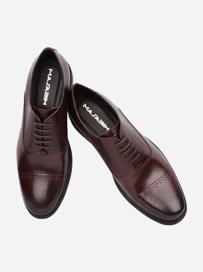 MASABIH Brown Casual Oxford Shoes for Men