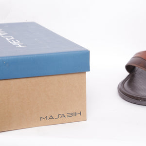 MASABIH Geniune Leather Soft Brown / Mid Brown Color modern thong sandals for Mens